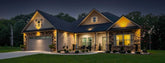 Energy-efficient home at sunset powered by Megarevo Hybrid Inverter with smart backup and seamless solar energy storage